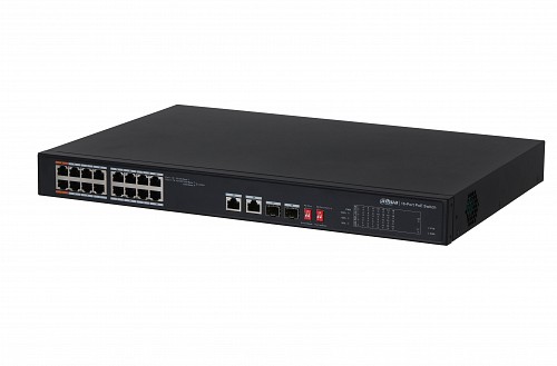 Dahua PoE Switch 16ports 16FE + 2GE 135W PFS3218-16ET-135