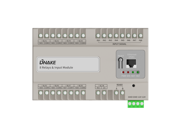 8 Relays & Input Module RIM08
